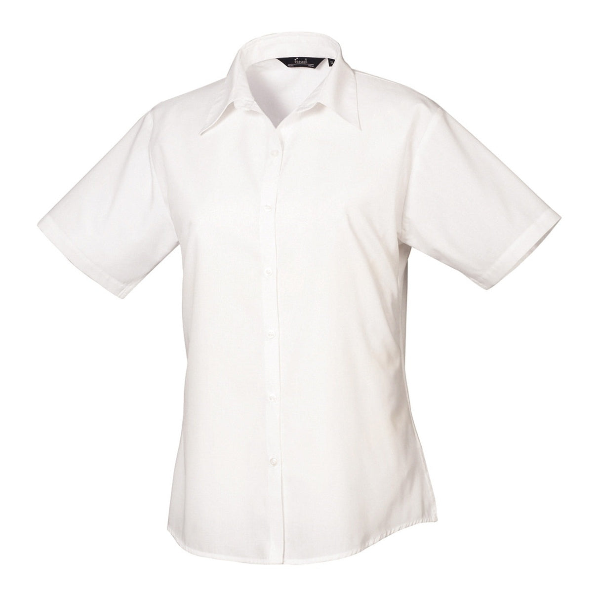 Women's short sleeve poplin blouse