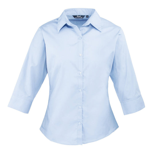 Women's ¾ sleeve poplin blouse