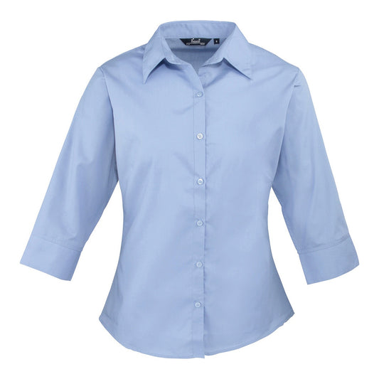 Women's ¾ sleeve poplin blouse