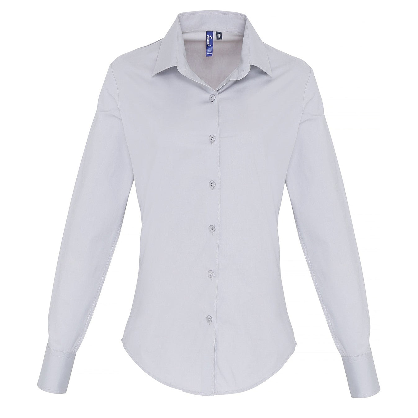 Women's stretch fit cotton poplin long sleeve blouse