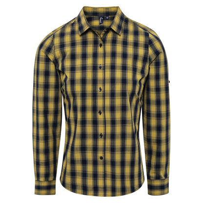 Women's Mulligan check cotton long sleeve shirt
