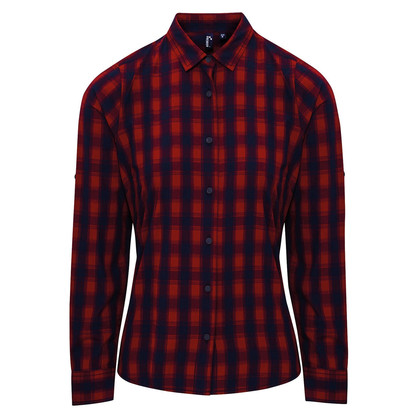 Women's Mulligan check cotton long sleeve shirt