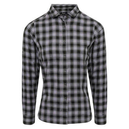 Women's Mulligan check cotton long sleeve shirt
