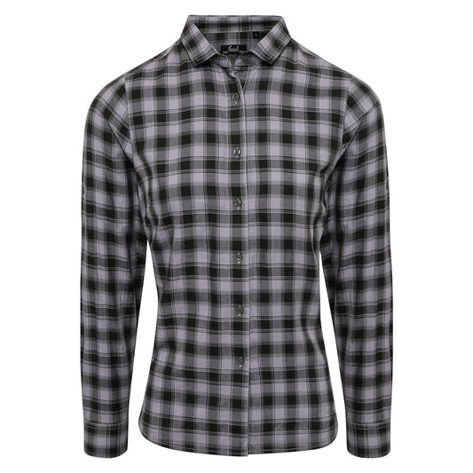Women's Mulligan check cotton long sleeve shirt