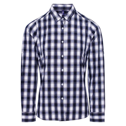 Women's Mulligan check cotton long sleeve shirt