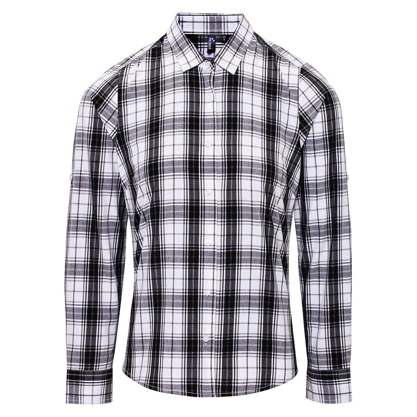 Women's Ginmill check cotton long sleeve shirt