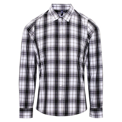 Women's Ginmill check cotton long sleeve shirt