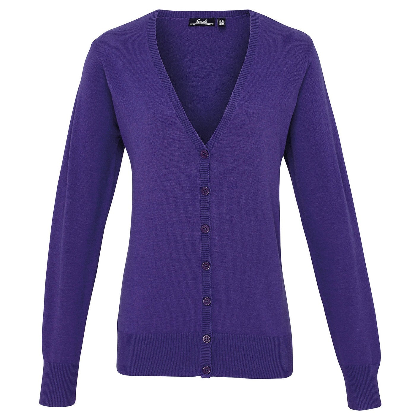 Women's button-through knitted cardigan