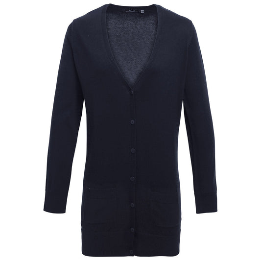 Women's longline knitted cardigan