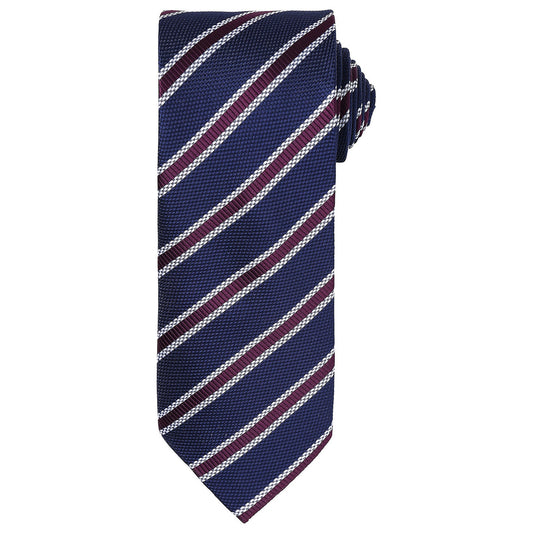 Waffle stripe tie