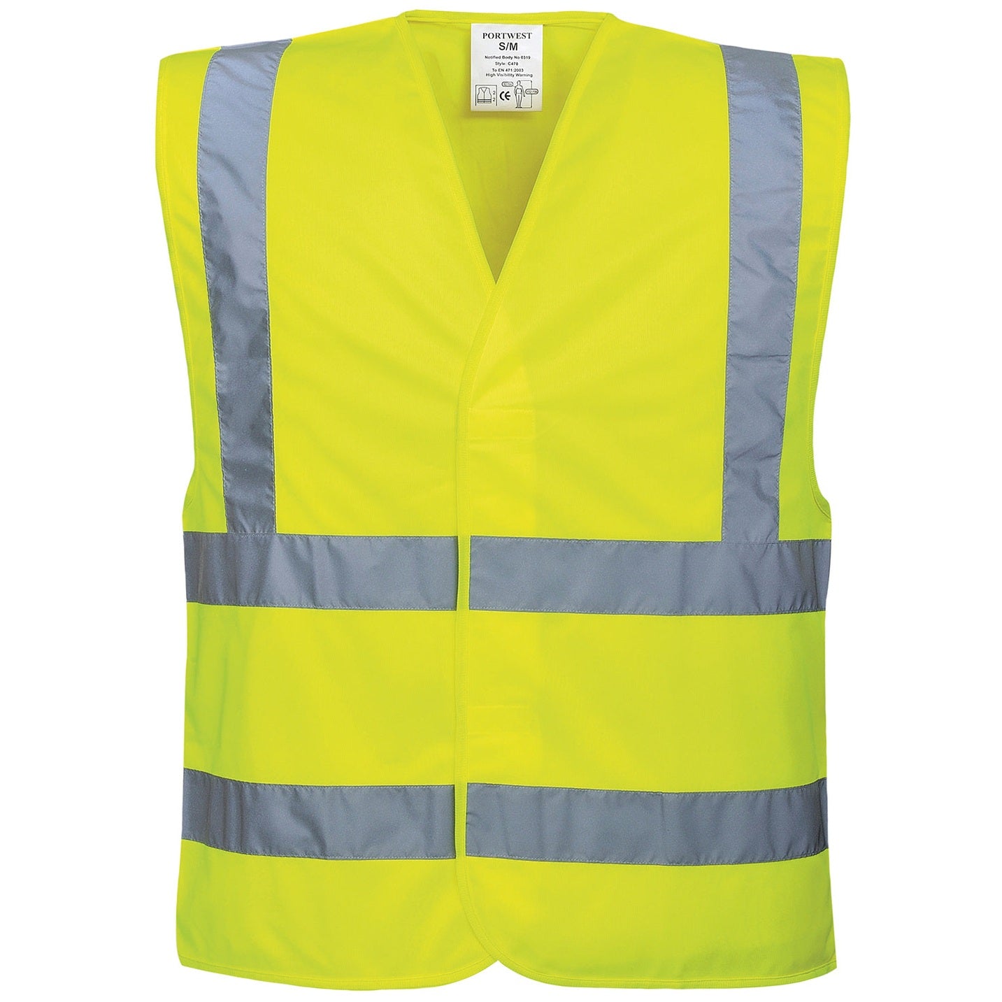 Hi-vis two-band-and-brace vest (C470)