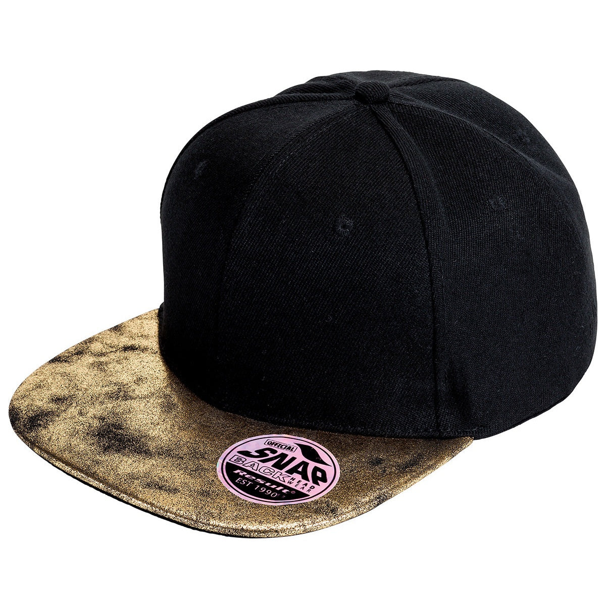 Bronx glitter flat peak snapback cap