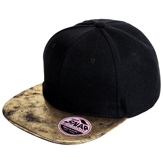 Bronx glitter flat peak snapback cap