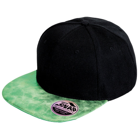 Bronx glitter flat peak snapback cap