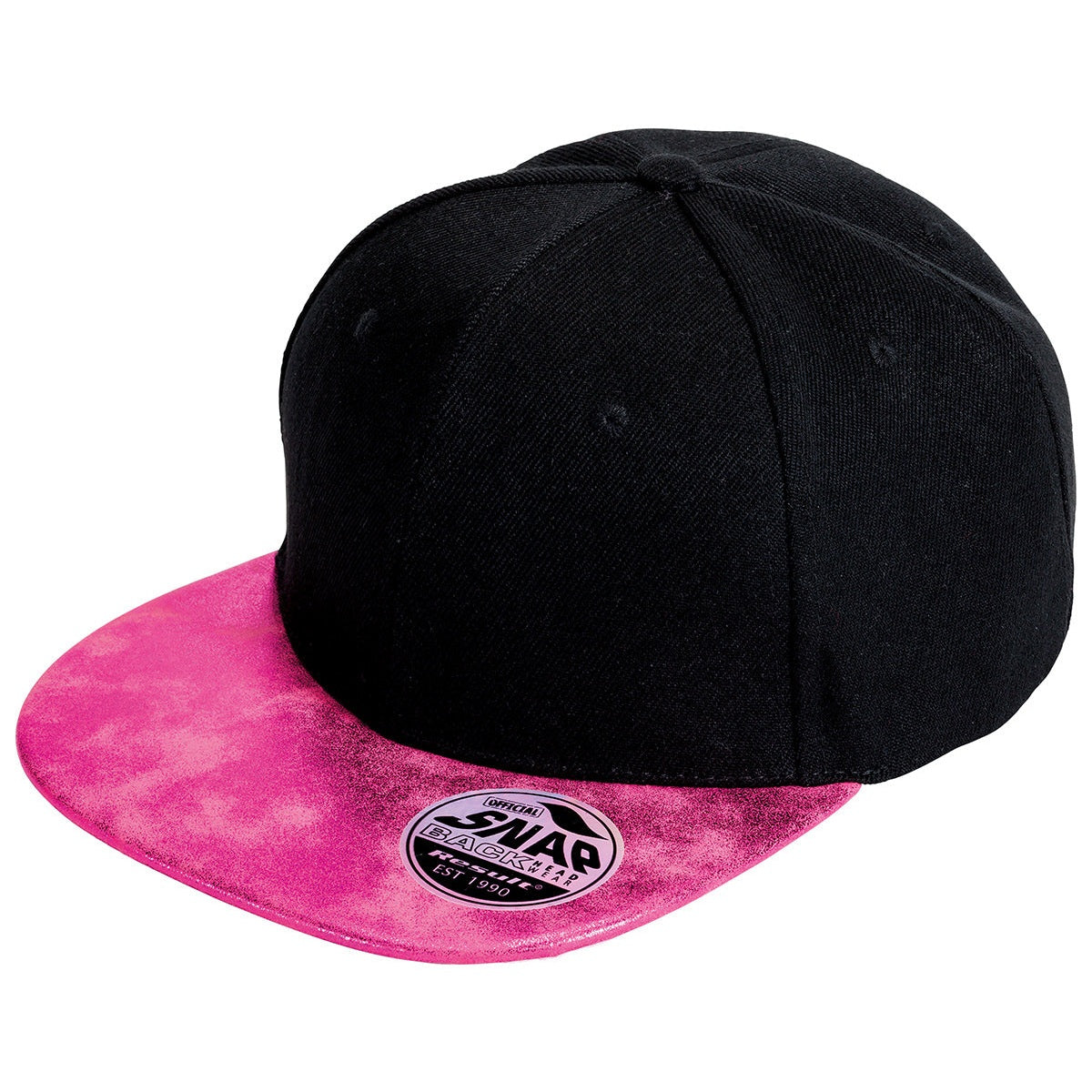 Bronx glitter flat peak snapback cap