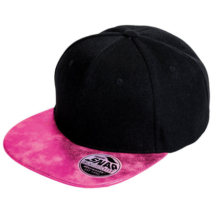 Bronx glitter flat peak snapback cap