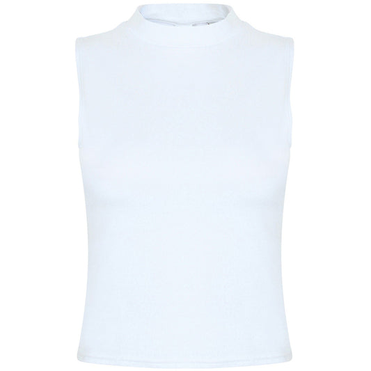 Women's high neck crop vest