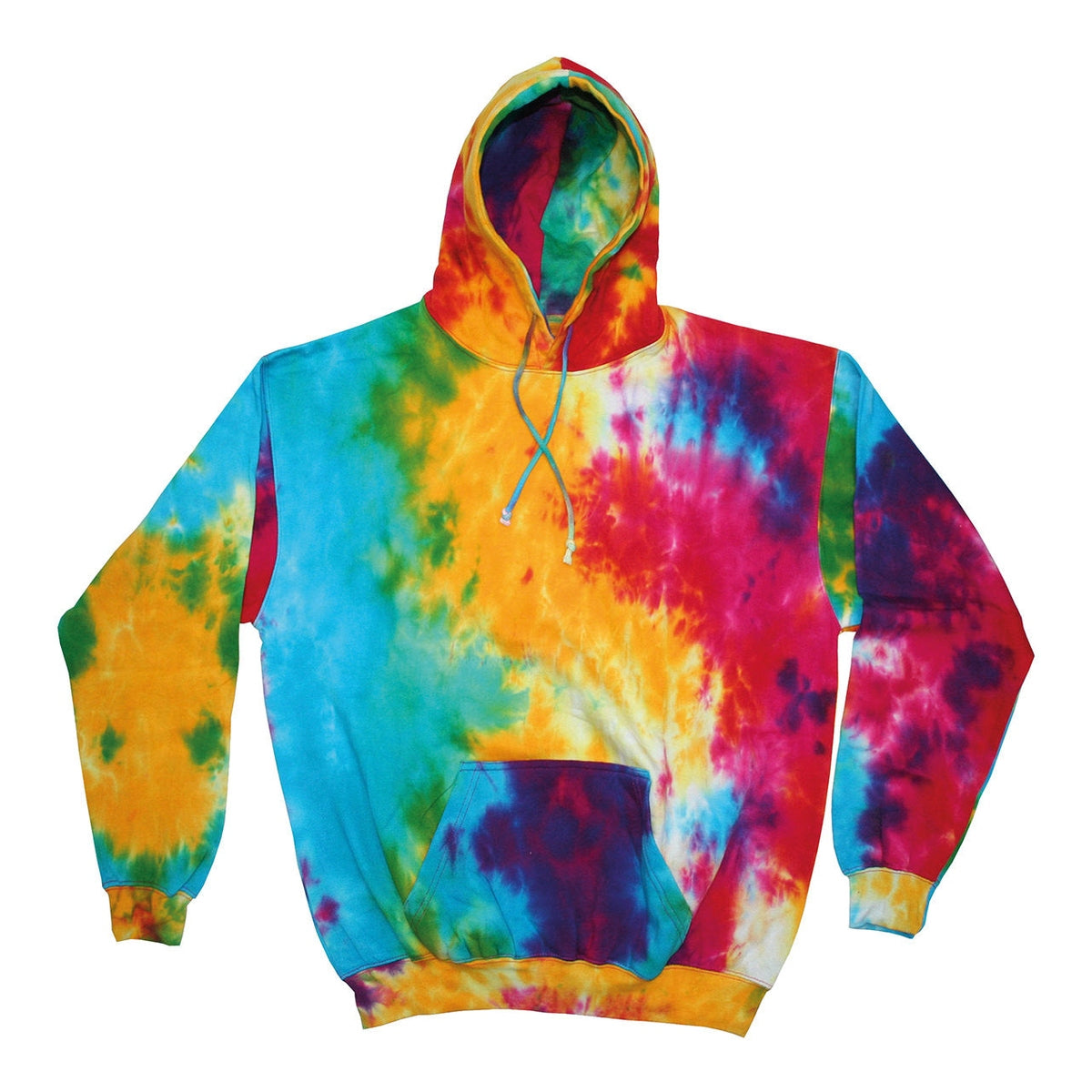 Rainbow tie-dye hoodie