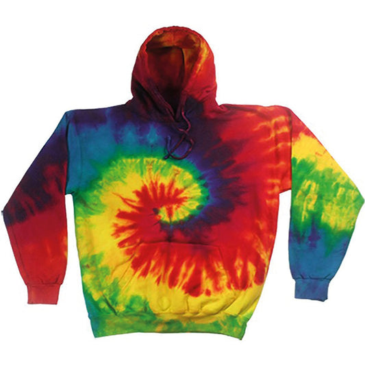 Rainbow tie-dye hoodie