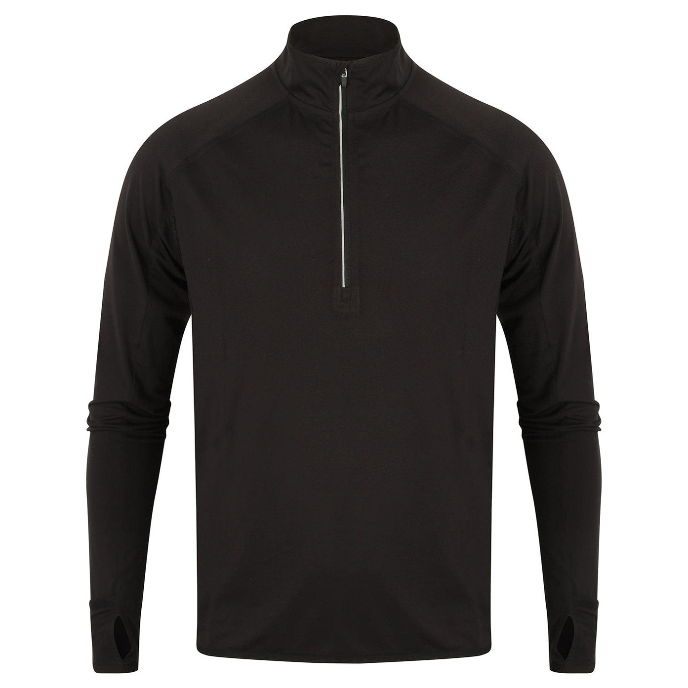Long-sleeved ¼ zip top