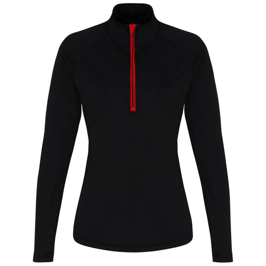 Women's TriDri® long sleeve performance ¼ zip