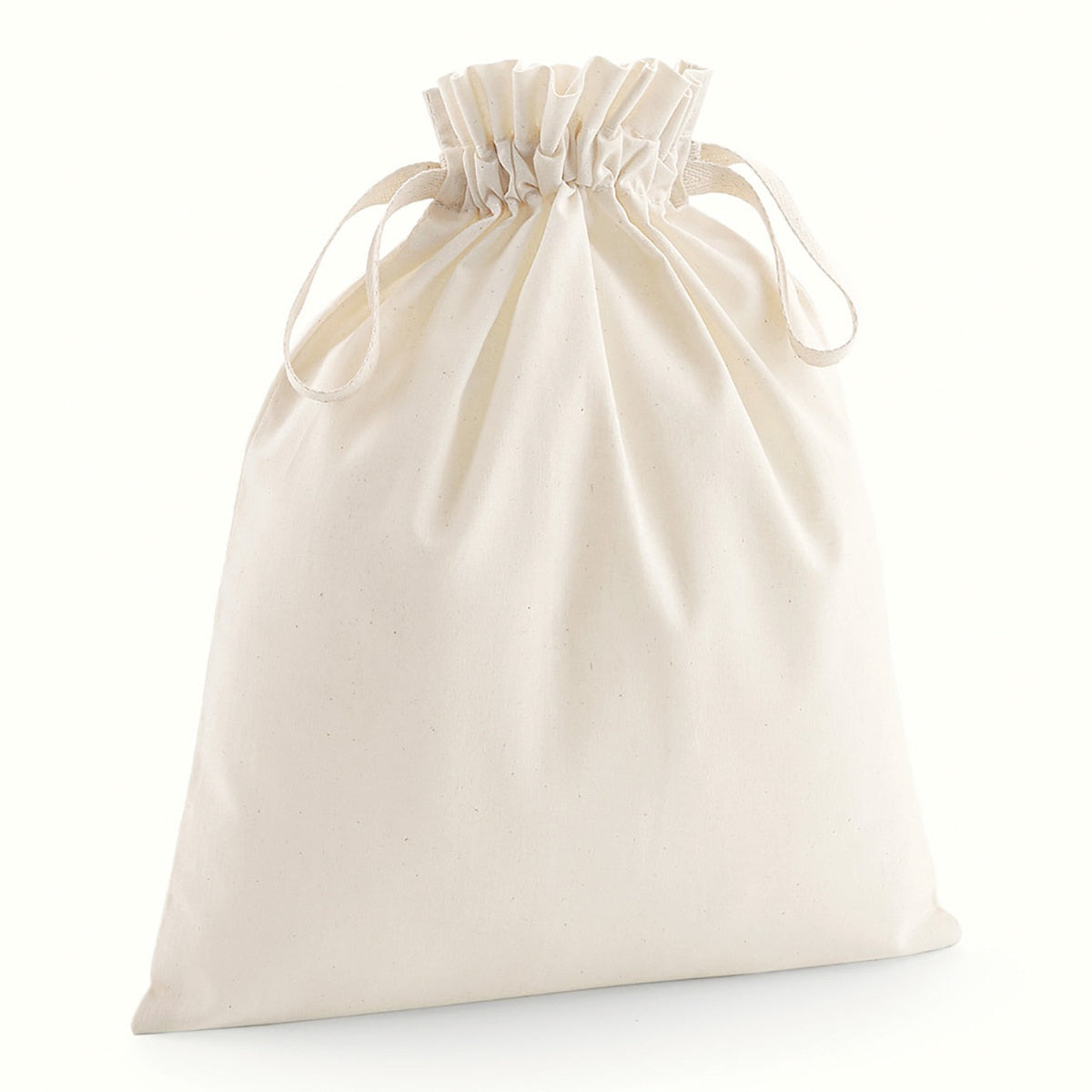 Organic cotton drawcord bag