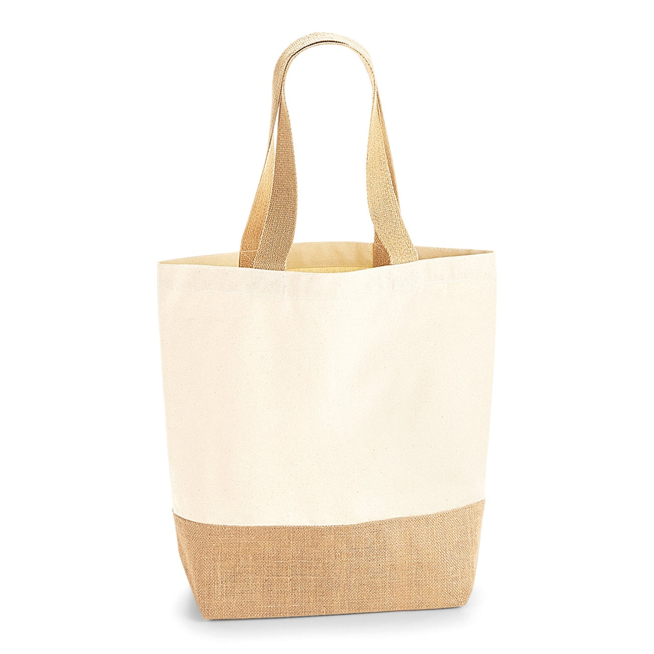 Jute base canvas shopper