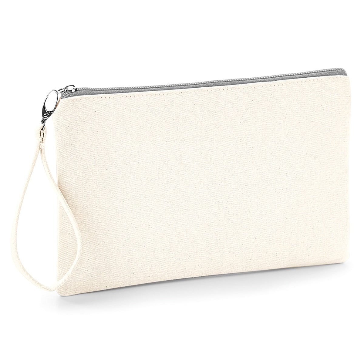 Canvas wristlet pouch