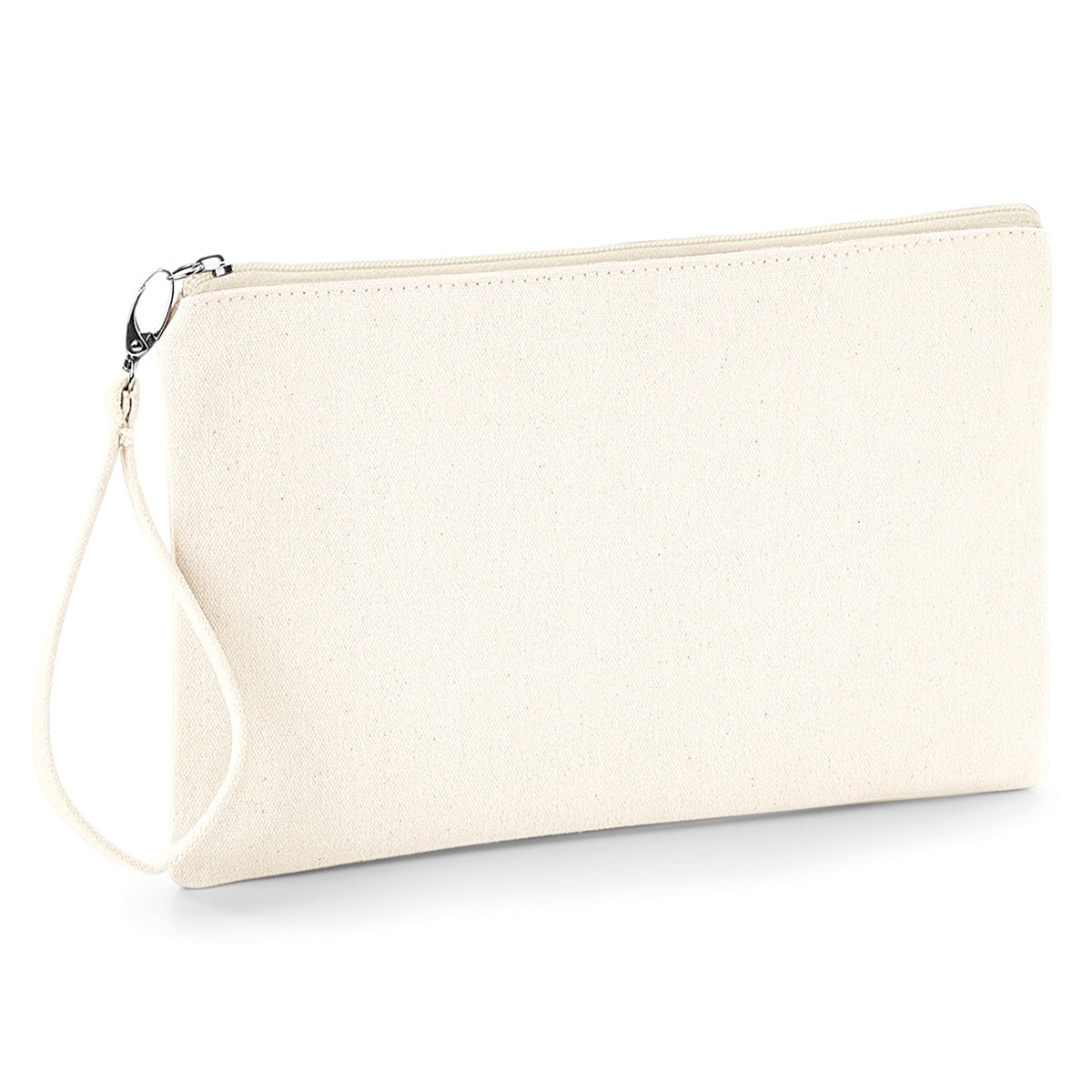 Canvas wristlet pouch