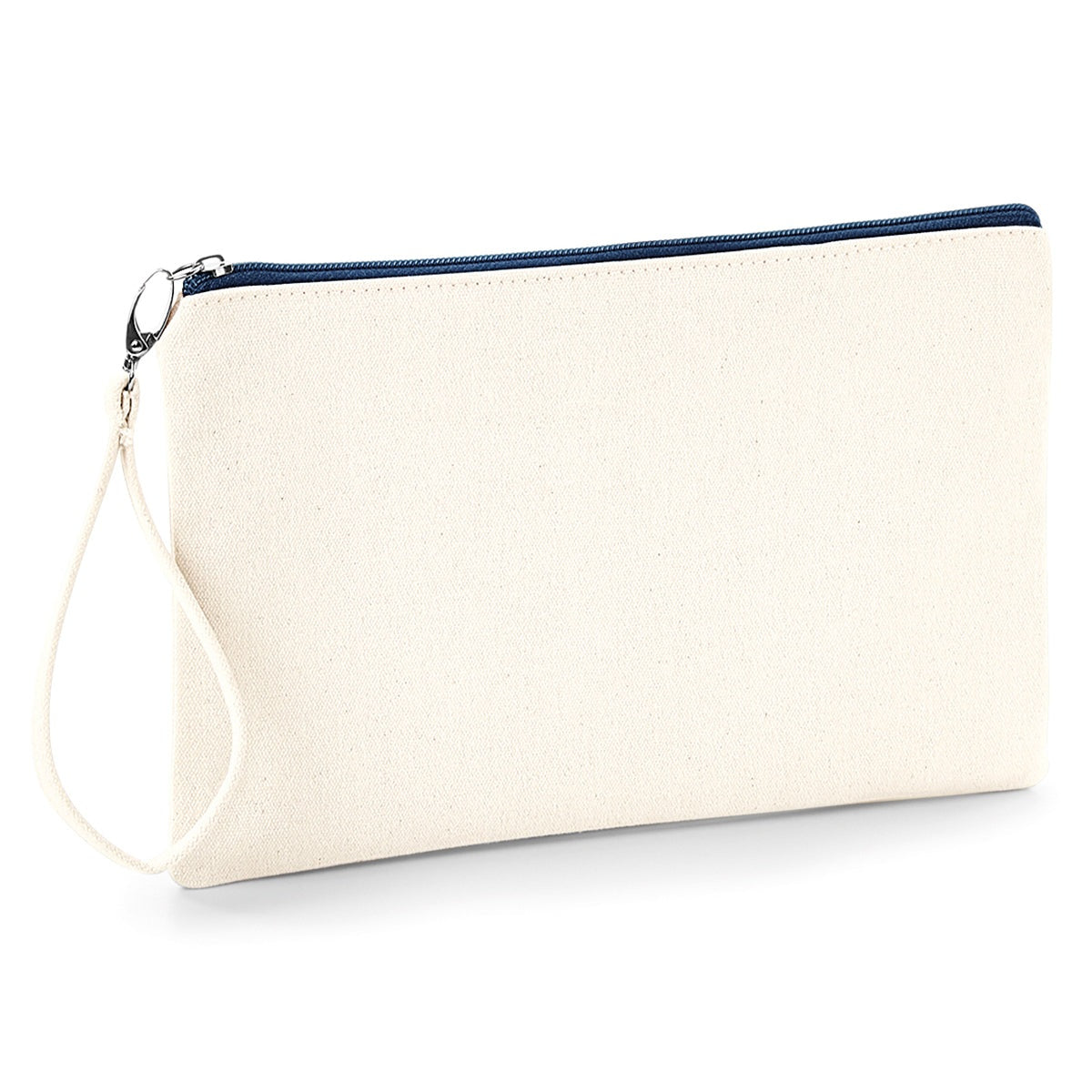 Canvas wristlet pouch