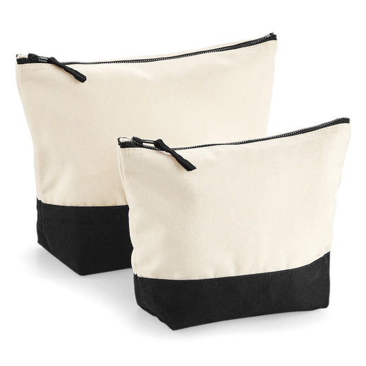 Dipped base canvas accessory bag