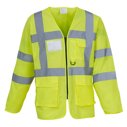 Hi-vis executive long sleeve waistcoat (HVJ800)