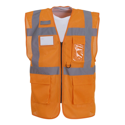 Hi-vis top cool open-mesh executive waistcoat (HVW820)