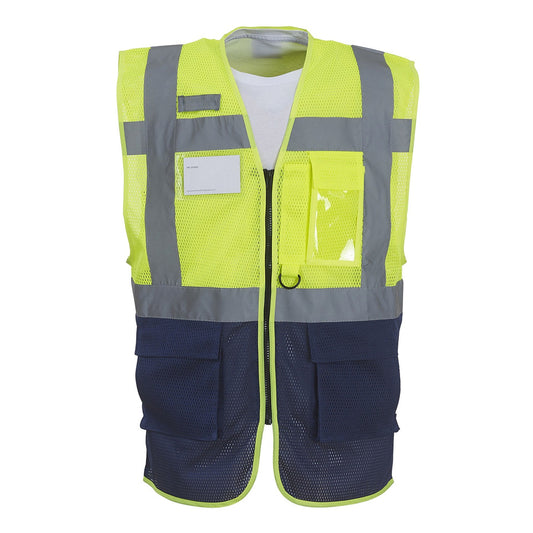 Hi-vis top cool open-mesh executive waistcoat (HVW820)