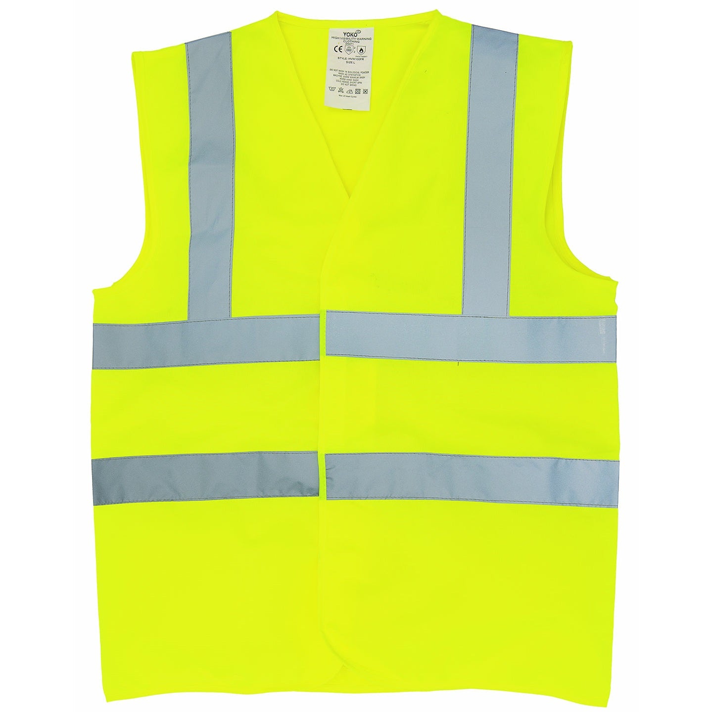 Flame-retardant hi-vis sleeveless waistcoat (HVW100FR)