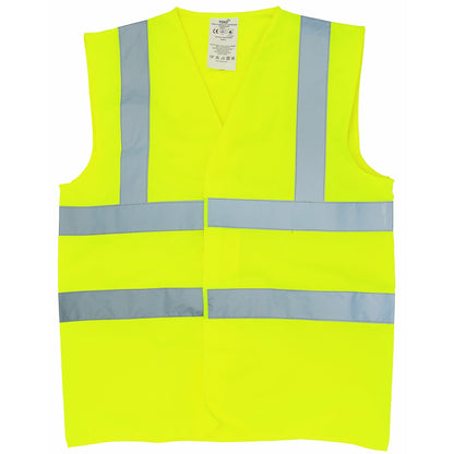 Flame-retardant hi-vis sleeveless waistcoat (HVW100FR)