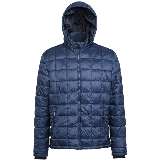 Box quilt hooded jacket