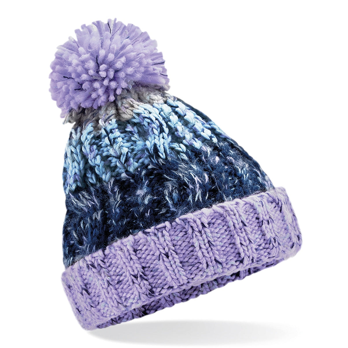 Junior corkscrew pom pom beanie