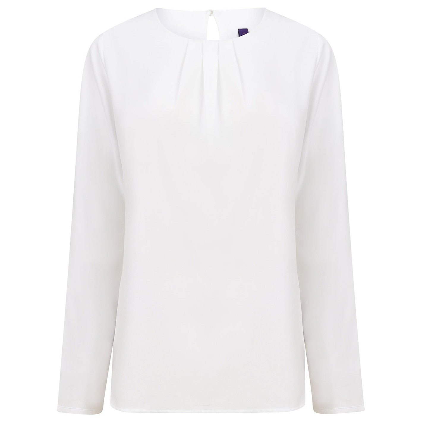 Women's pleat front long sleeve blouse
