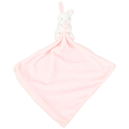 Baby animal comforter with rattle