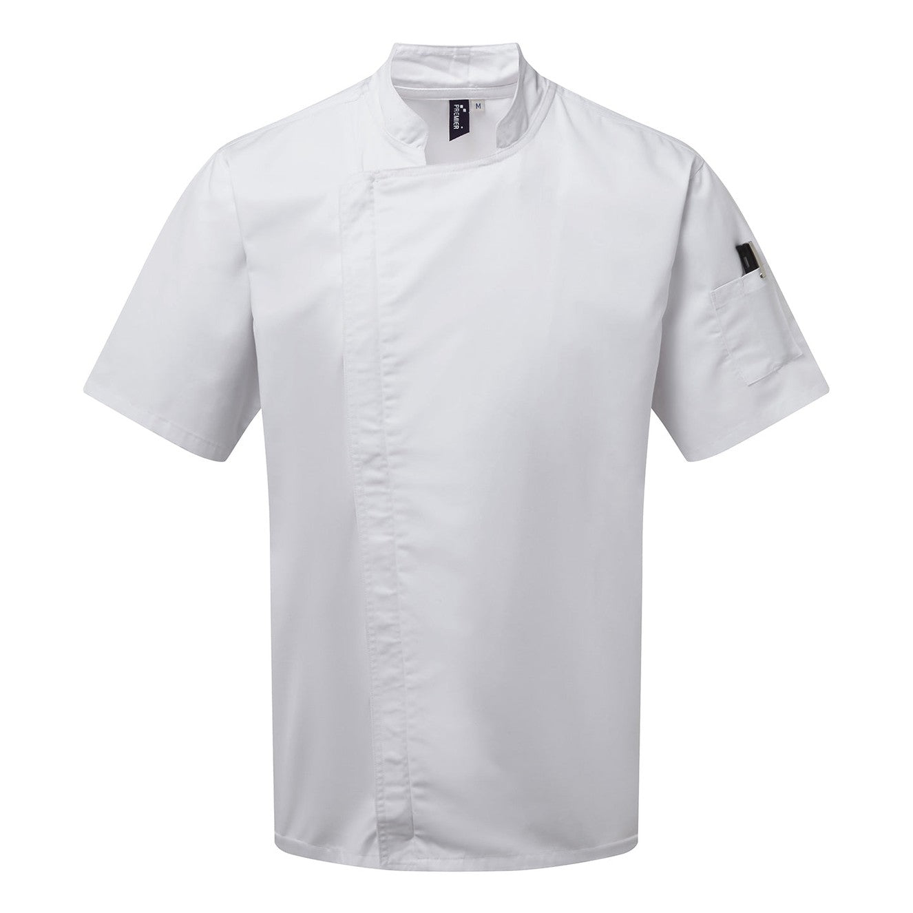 Chef's zip-close short sleeve jacket