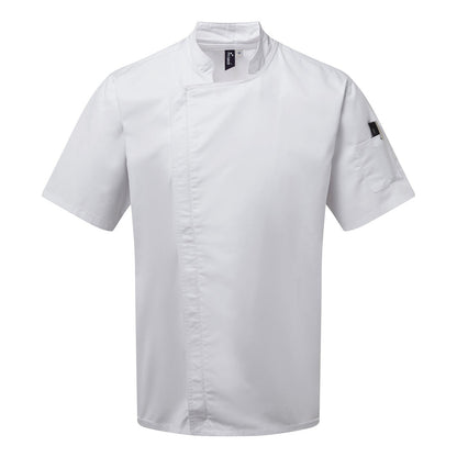 Chef's zip-close short sleeve jacket