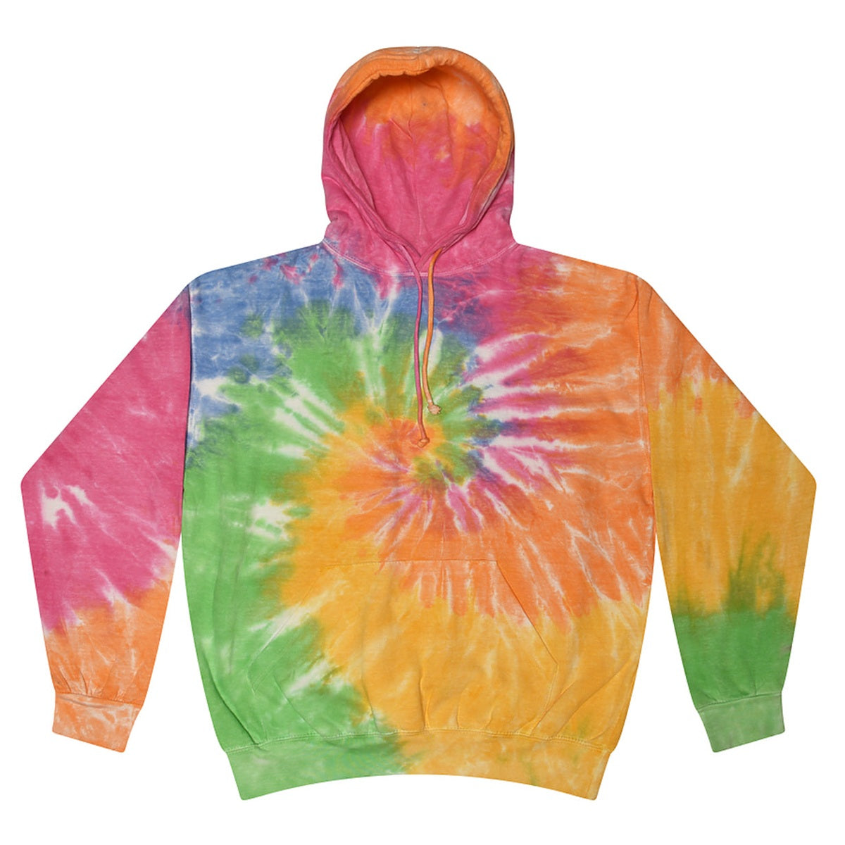 Rainbow tie-dye hoodie