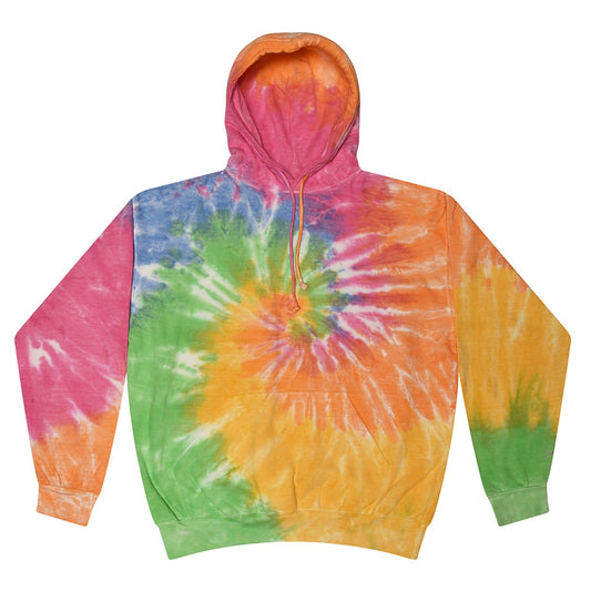 Rainbow tie-dye hoodie