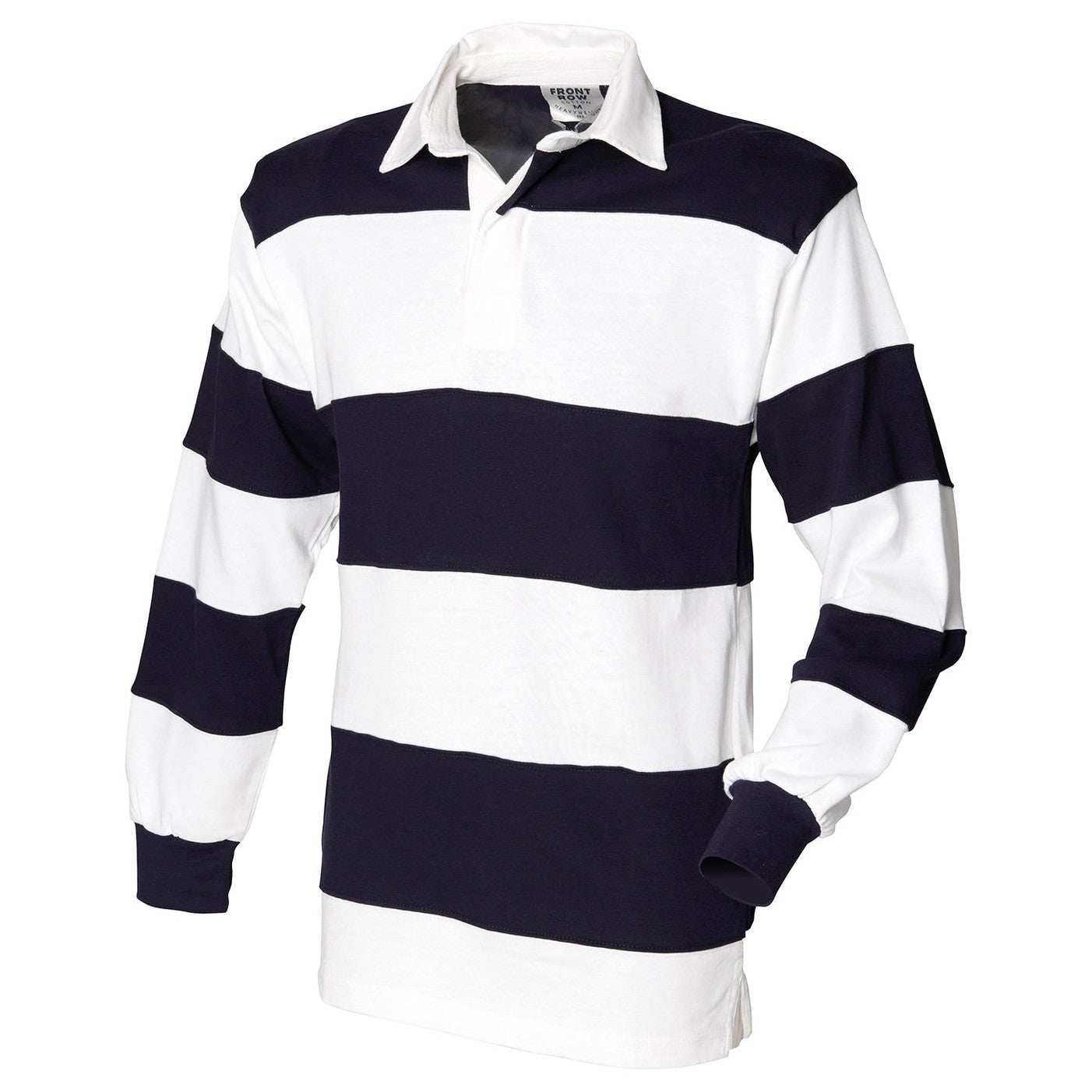 Sewn stripe long sleeve rugby shirt