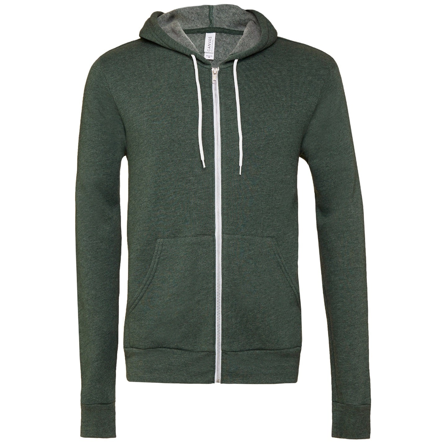 Unisex polycotton fleece full-zip hoodie