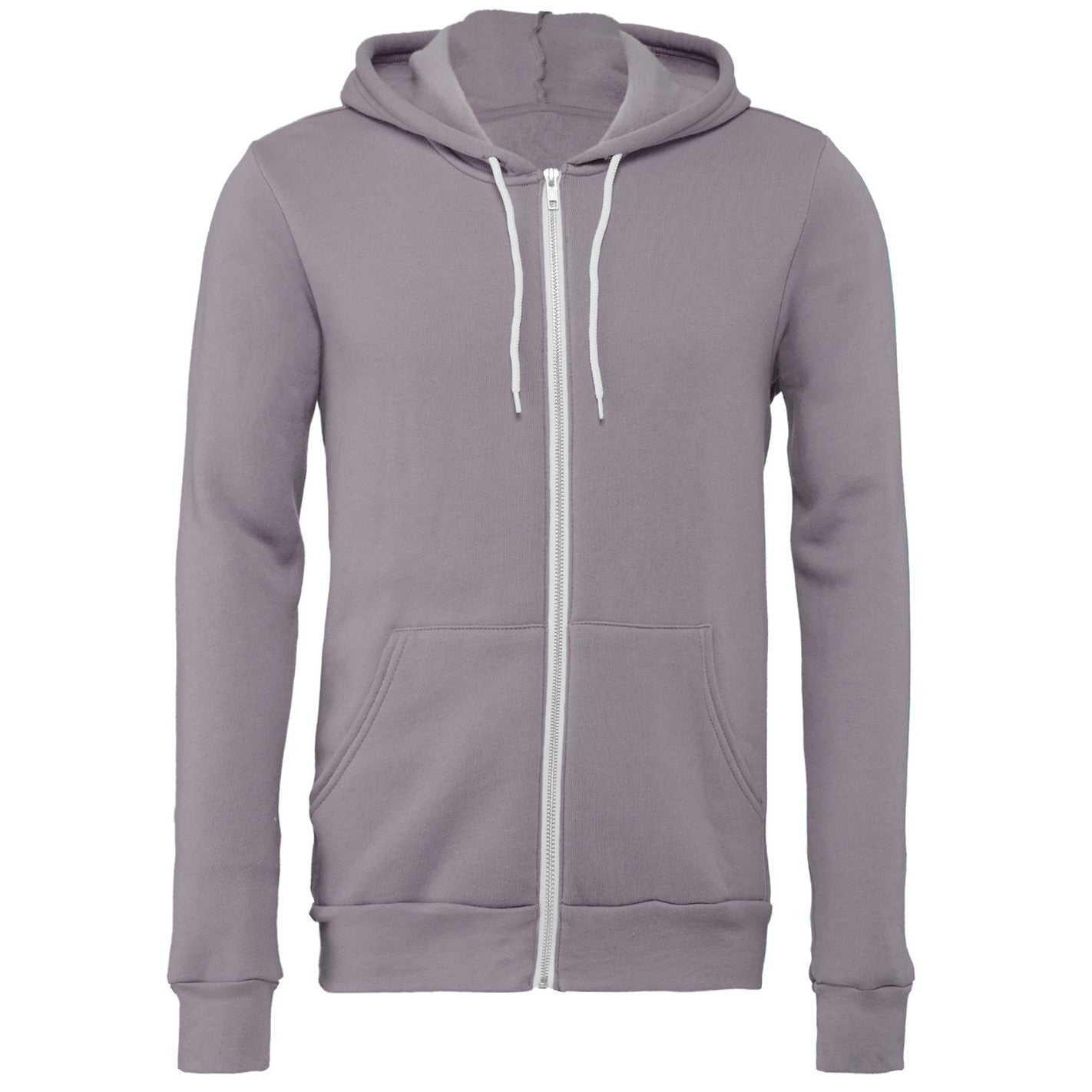 Unisex polycotton fleece full-zip hoodie