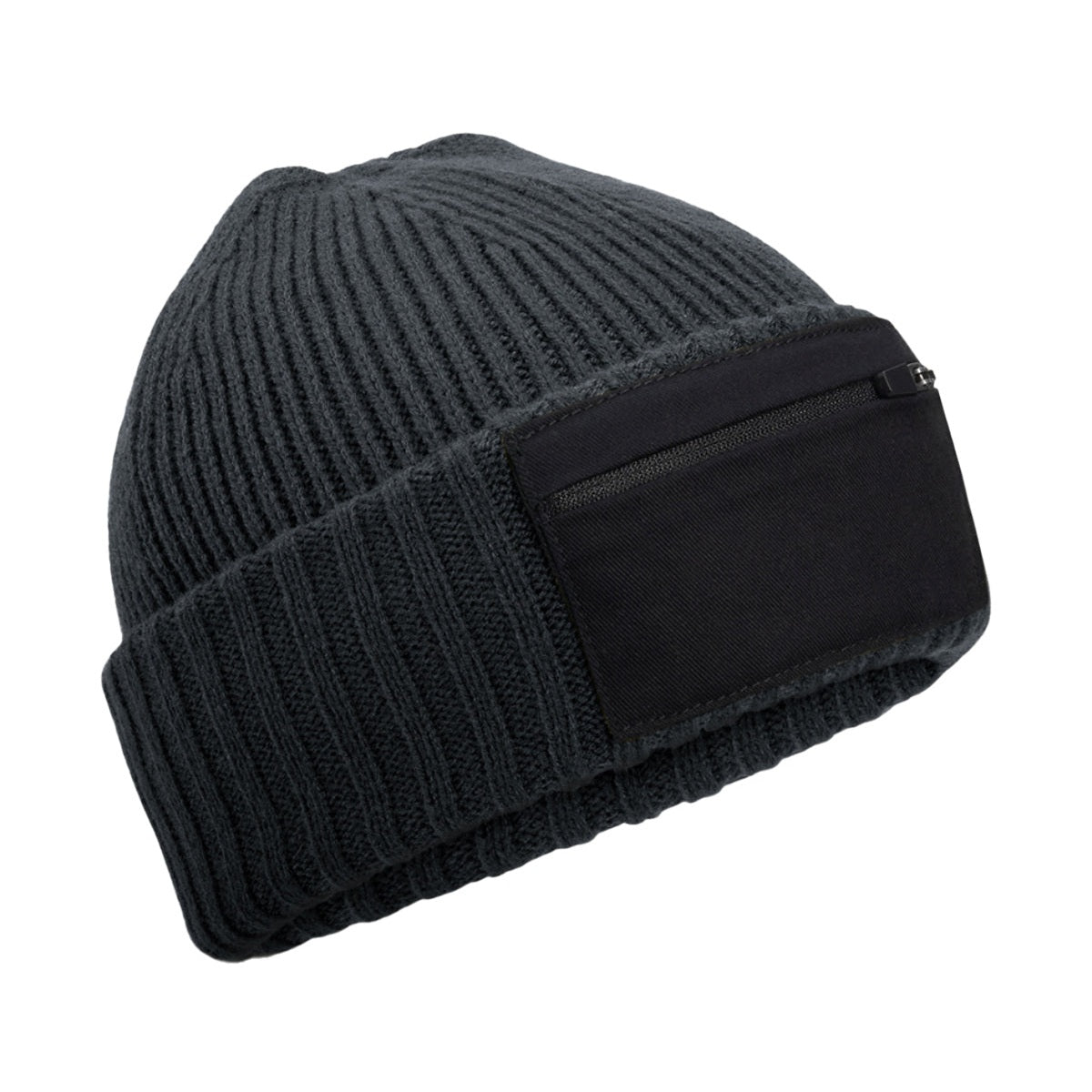 Zip patch beanie