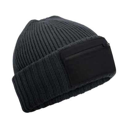 Zip patch beanie
