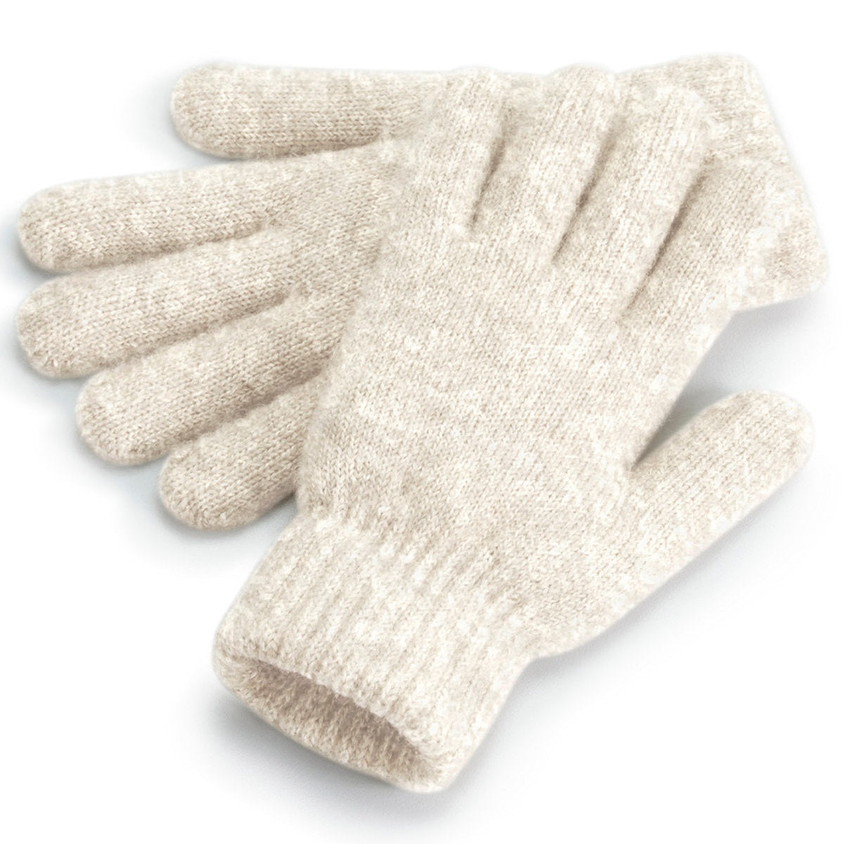 Cosy ribbed-cuff gloves